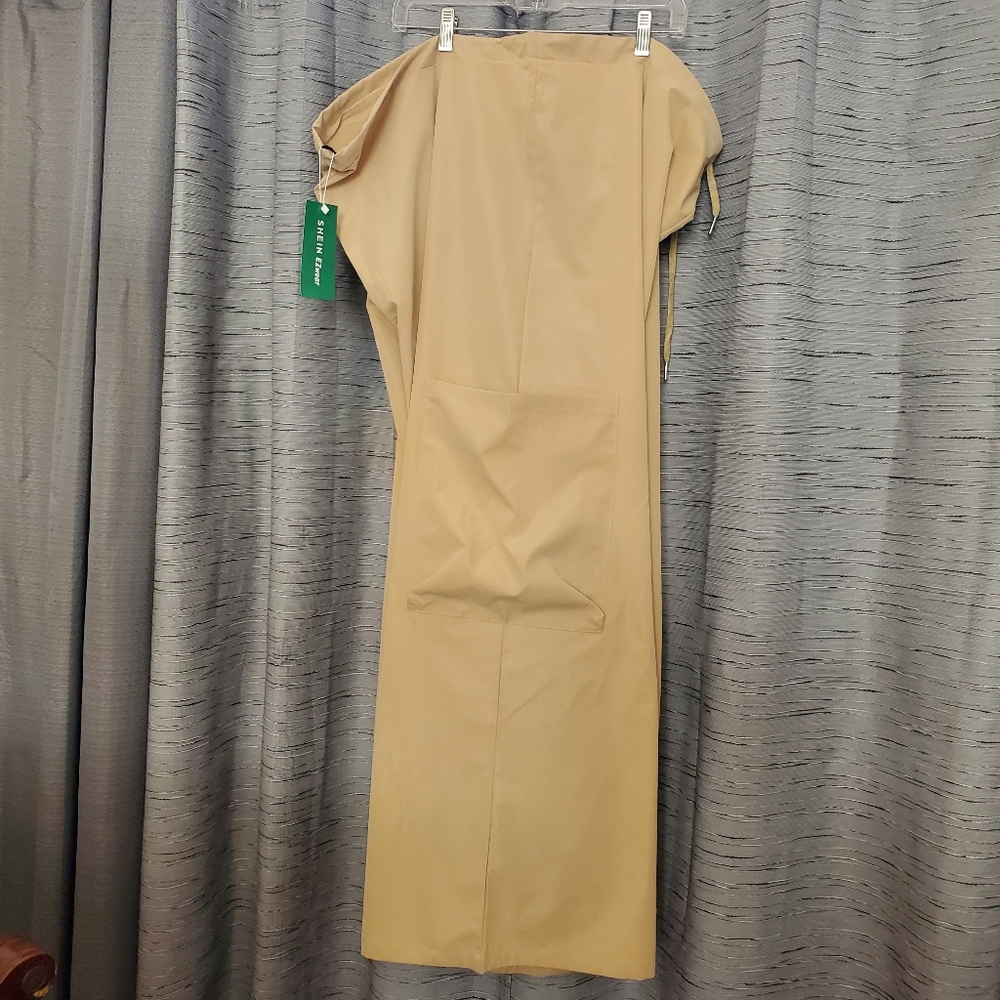 Culottes size 4X Tan Shein Curve Wide Legged Long Cargo Style - Picture 4 of 5